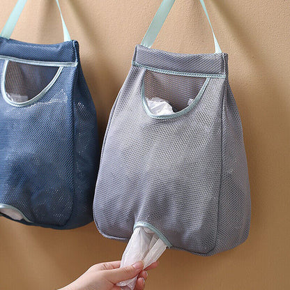 Kitchen Garbage Bag Storage Box For Plastic Bag Wall Hanging Bag With Hook