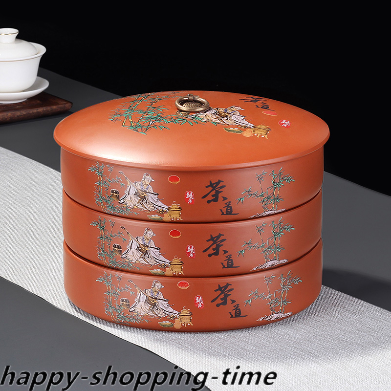 Real Yixing Zisha Holder For Loose Tea Chinese Tea Storage For Pu'er Tea Cake