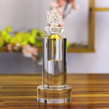 Large Crystal Buddha Pagoda Stupa Transparent Visible Sealed Reliquary Bottle