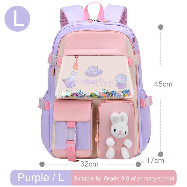 Girl Children Backpack School Bag Back Pack Kid Child Teenage Schoolbag Primary