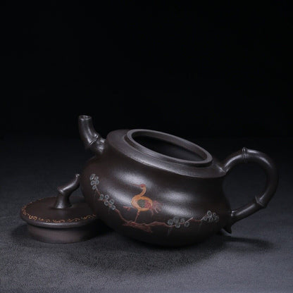 Chinese Yixing Zisha Clay Handmade Exquisite Teapot（竹韵 底款：顾景舟）