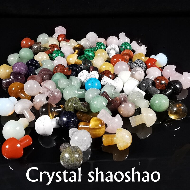 20pieces MIX Natural Crystal Mushroom/Hand Carved Quartz Crystal