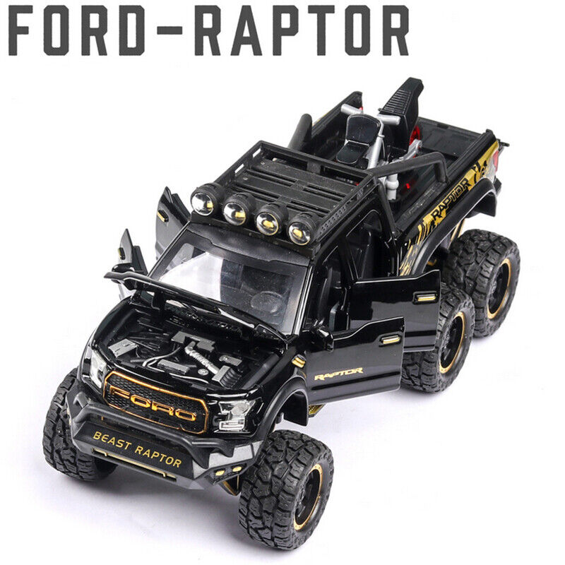 1:28 Ford Raptor F150 Diecast Model Car Pickup Truck Toy Vehicle Off-road Gift