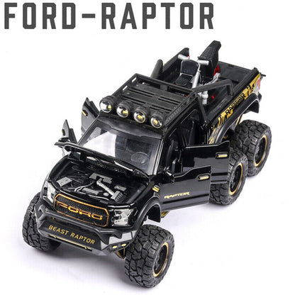 1:28 Ford Raptor F150 Diecast Model Car Pickup Truck Toy Vehicle Off-road Gift