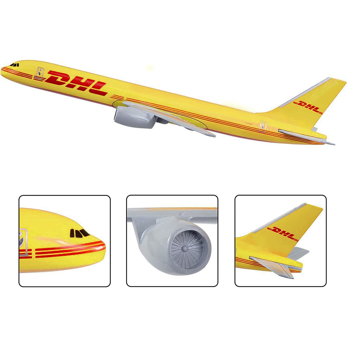 16cm DHL B757 Cargo Airplane Model 1:400 Alloy Simulation Aircraft Ornaments