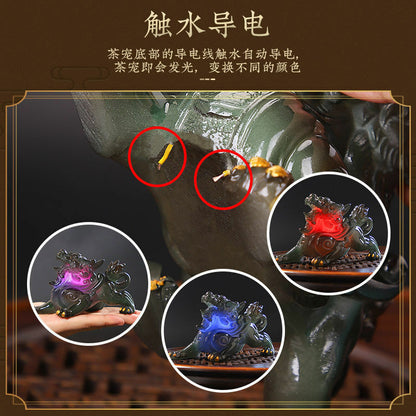 Color Changing Tea Pet Zen Tea Ceremony Set Pixiu Tea Play Tea Tray Decoration