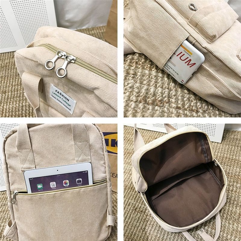 Backpack School Traveling Shoulder Bags 27*1*36 CM 20-35 L Orange/Black/Beige
