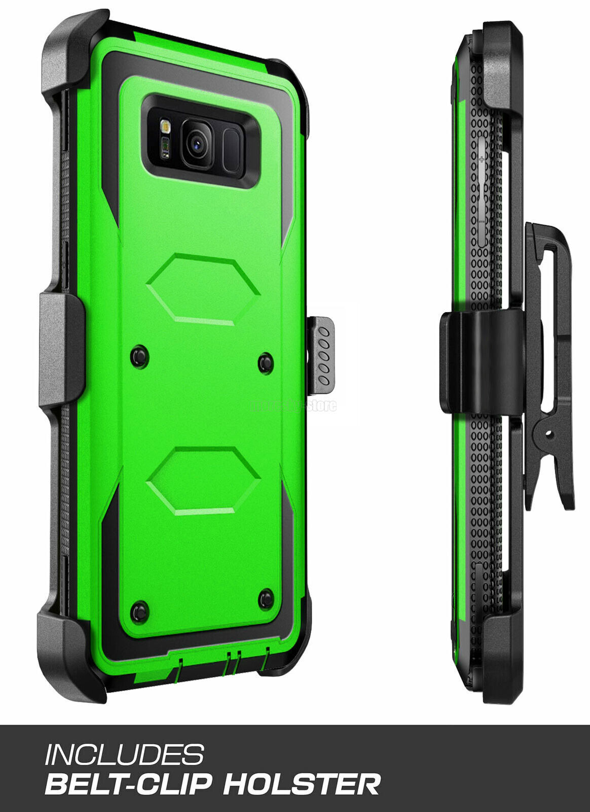 For Samsung Galaxy S8 Plus Rugged Phone Case Cover & Clip Holster + Accessories