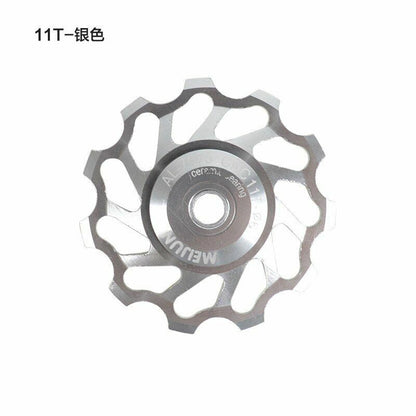 Rear Derailleur Guide Wheel 2pcs MTB Road Bike Ceramic Pulley 7005 11T Cycling