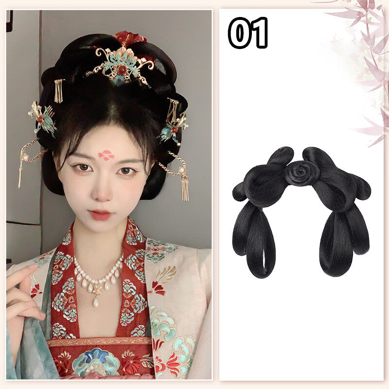 Ancient Chinese Wig Women's Hanfu Wig Headgear Photography Dance Accessories -
