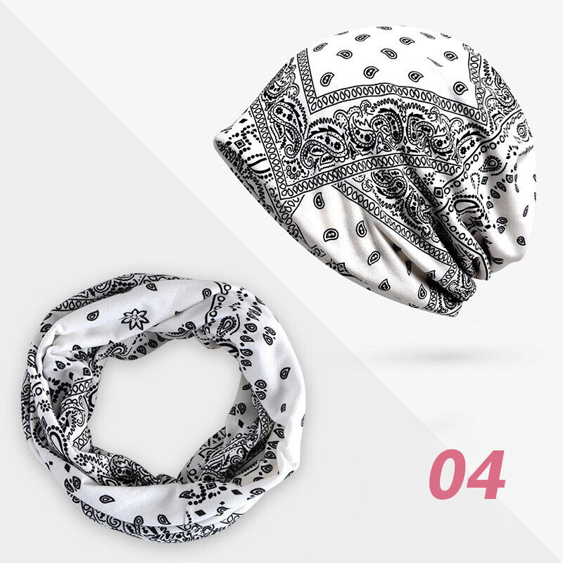 Women Floral Baggy Slouchy Beanie Hat Headwear Scarf Snood Hat Cancer Chemo Caps