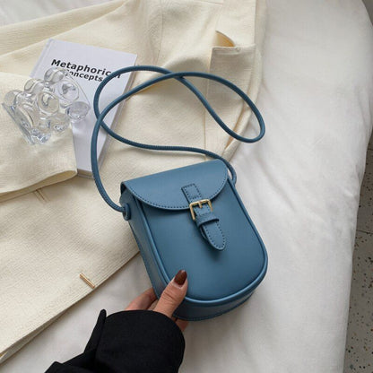 Small Synthetic Leather Colorful Crossbody Bag Shoulder Side Bag Handbag Purses