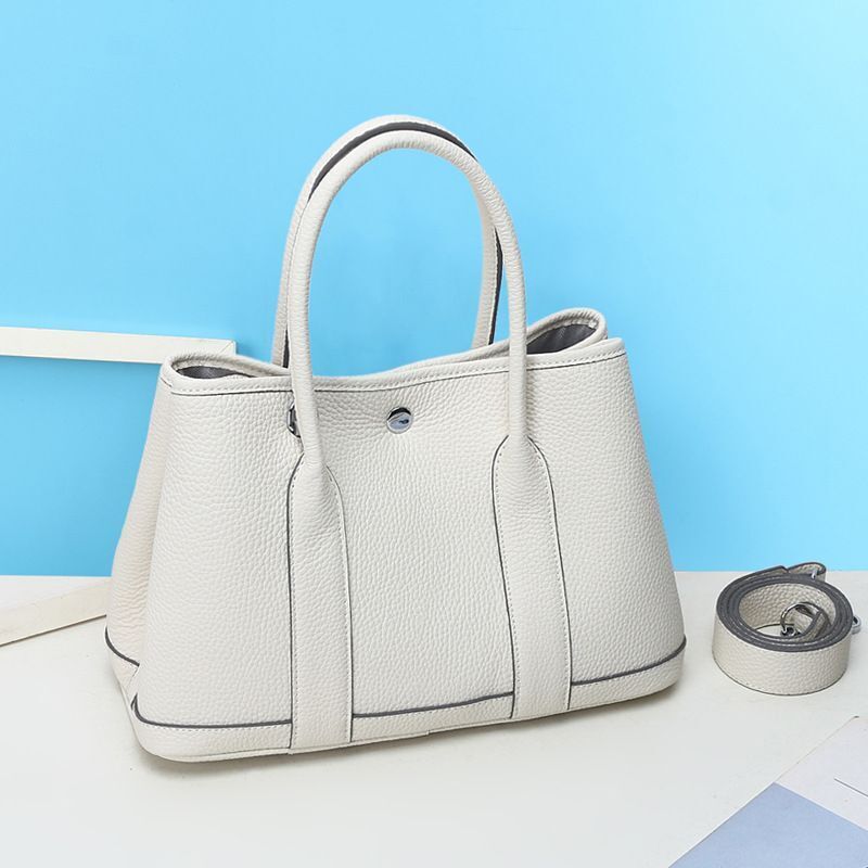 Genuine Leather Handbag Cow Leather Designer Tote Bag Shoulder Bag Shawl Strap