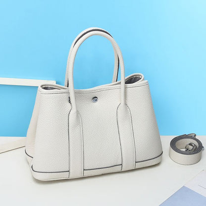 Genuine Leather Handbag Cow Leather Designer Tote Bag Shoulder Bag Shawl Strap
