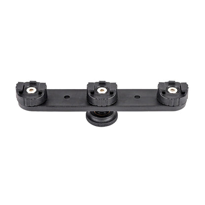 Triple Hot Shoe Bracket Mount Holder Hot Shoe Base Camera Support for Fill Light