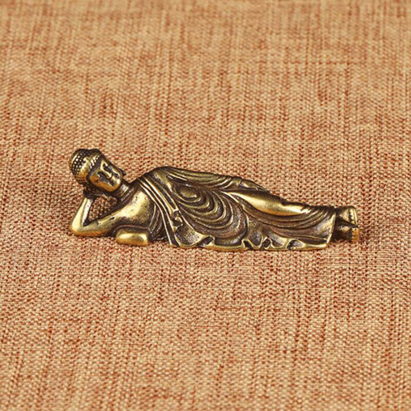 Mini Retro Golden Lying Amitabha Buddha Statue Buddha Sculpture Fi-ca