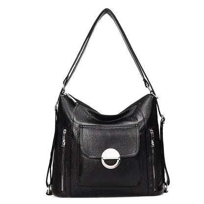 Genuine Leather Handbag Multifunction Shoulder Bag Travel Backpack Crossbody 1PC