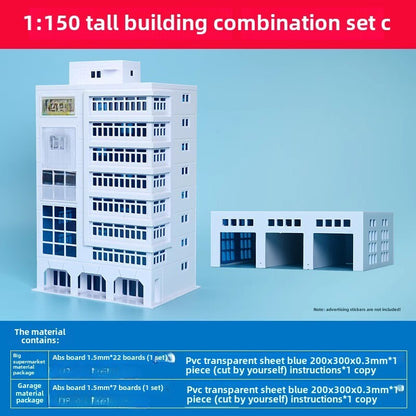 1/150 Building Model City Road Building DIY Scene Display Model Gifts