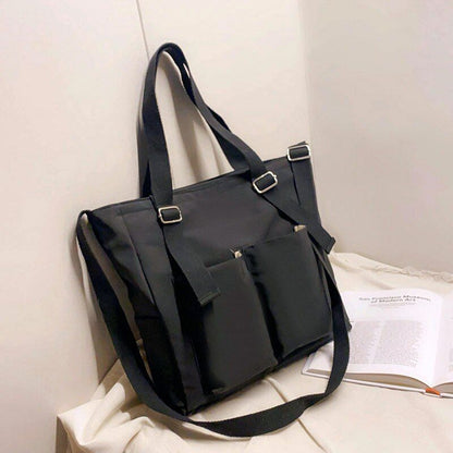 Large Handbag Shoulder Bag Waterproof Nylon Purse Canvas Crossbody 36*10*34 CM
