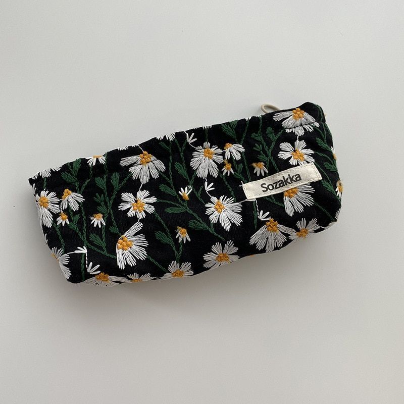 Travel Cosmetic Bag Beauty Storage Woman Makeup Bag Flower Print Cosmetic Case