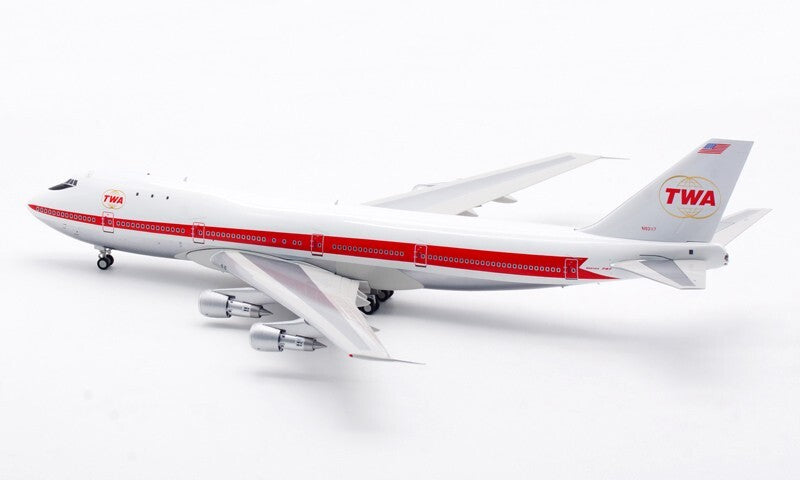 1:200 35CM InFlight TWA BOEING 747-100 Passenger Airplane Diecast Aircraft Model