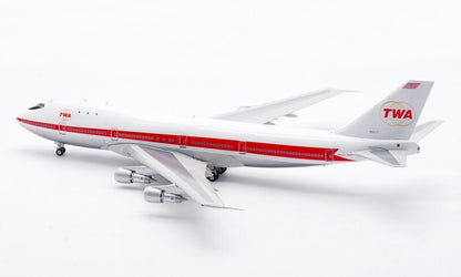 1:200 35CM InFlight TWA BOEING 747-100 Passenger Airplane Diecast Aircraft Model