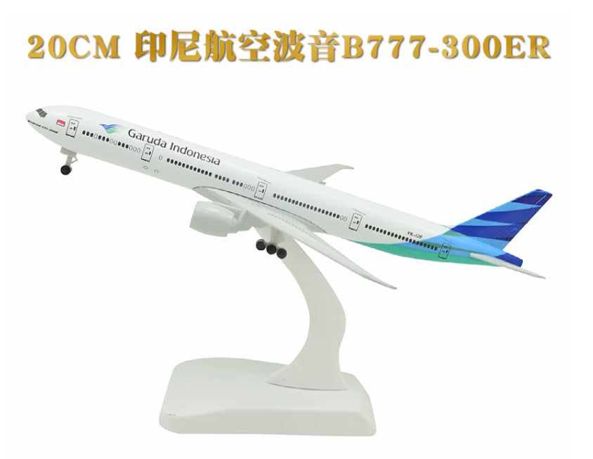 20CM Garuda Indonesia BOEING 777-300ER Passenger Aircraft Diecast Airplane Model