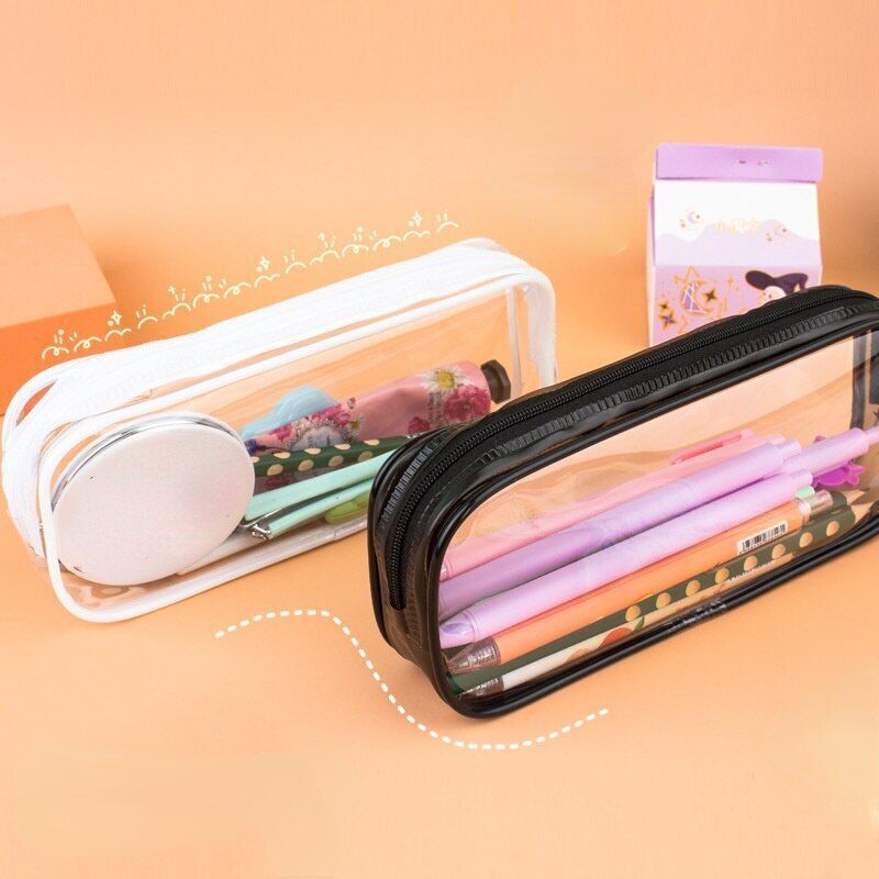 Cosmetic Bag Transparent Travel Accessories Makeup Waterproof Pouch 20.5*8.5*4cm