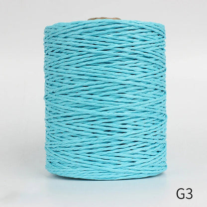 Hand Knitting Yarns 280-300M Natural Raffia Straw Colorful Crochet Threads Rolls