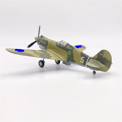 1:72 American P40 Flying Tigers Fighter WWII Military Aircraft Model Simulation