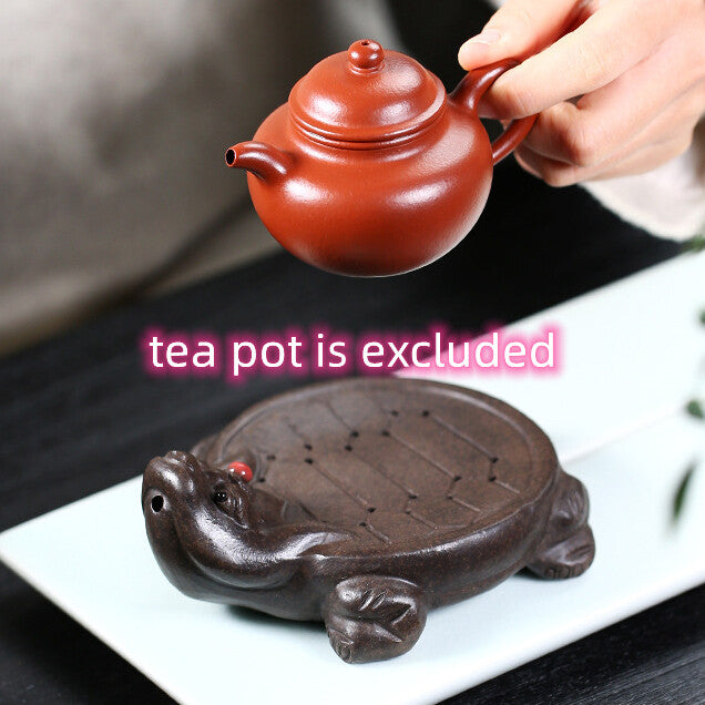 Turtle Design Holder For Tea Pot Yixing Clay Mat Creative Water Reservoir Mat