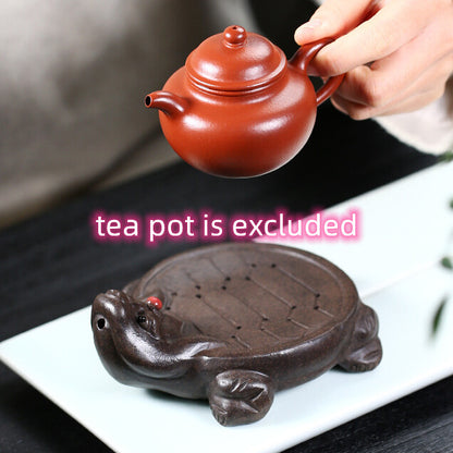 Turtle Design Holder For Tea Pot Yixing Clay Mat Creative Water Reservoir Mat