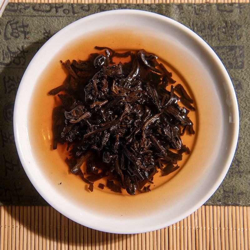 357g Yunnan Pu'er Tea Ripe Tea Cake Ancient Tree Dried Warehouse Old Tea