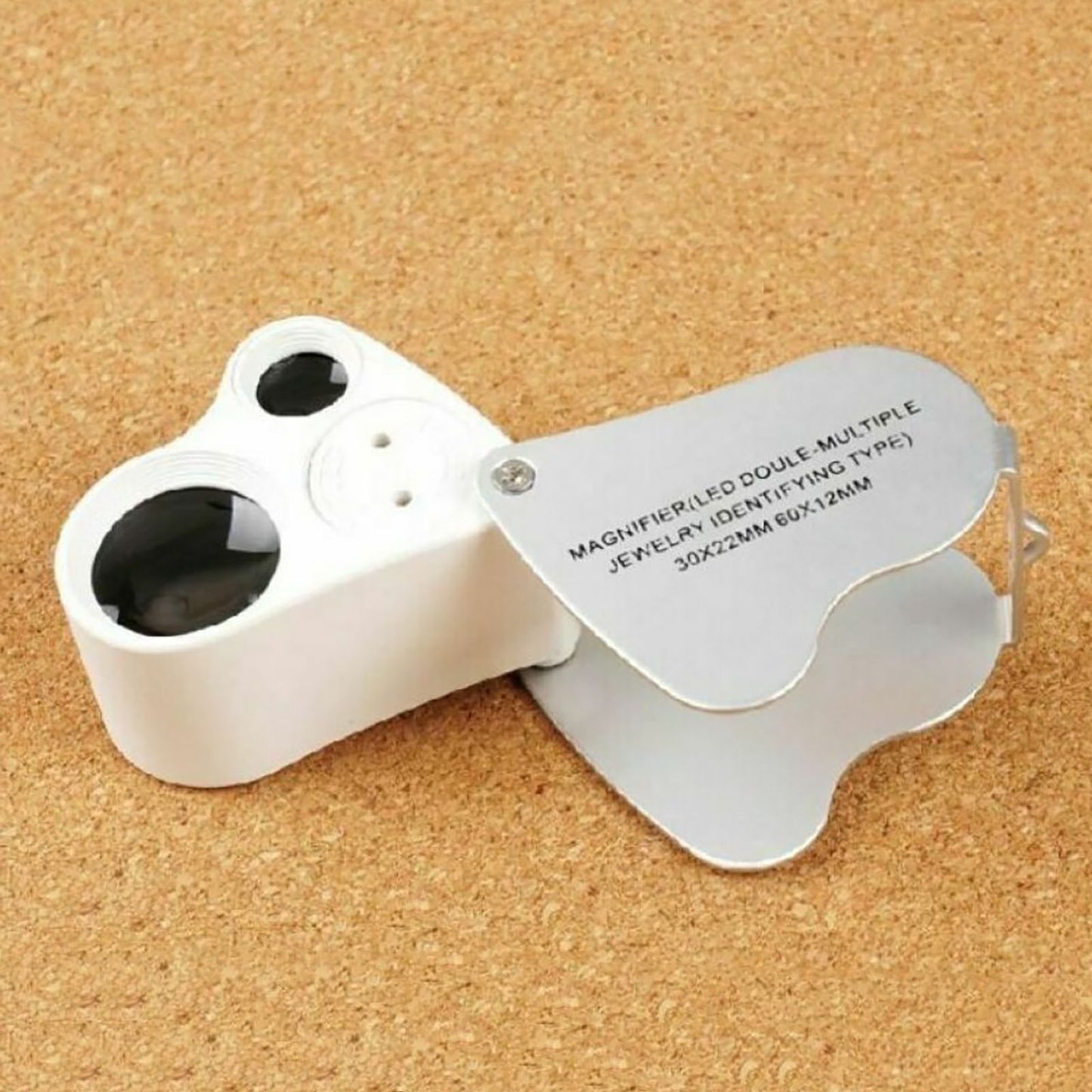 30x 60x Jeweler's Loupe Dual lenses Band Light Antique geology Magnifier Lens C