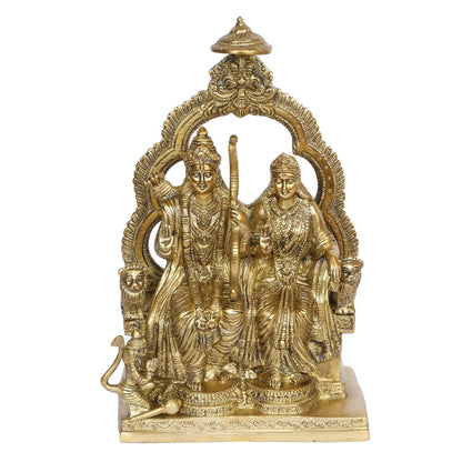 Ram Darbar Lord Ram Darbar with Sita Brass Statue Figurine Sculpture