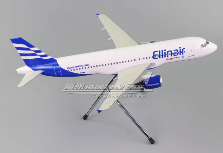 1:100 38CM Ellinair AIRBUS A320-200 Passenger Plane ABS Plastic Aircraft Model