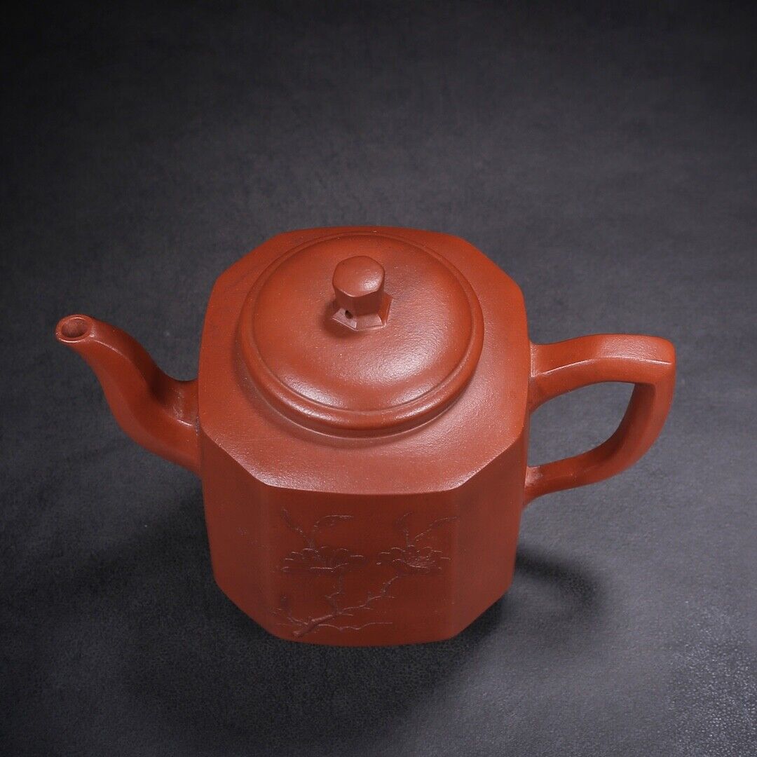 l-0Chinese Yixing Zisha Clay Handmade Exquisite Teapot （六方 底款：朱可心）