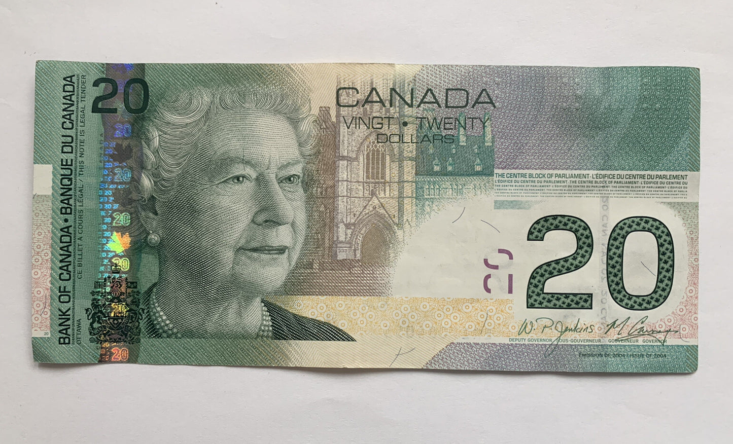 Canada 20 Dollars Banknote Queen Elizabeth II Parliament of Ottawa Haida Art