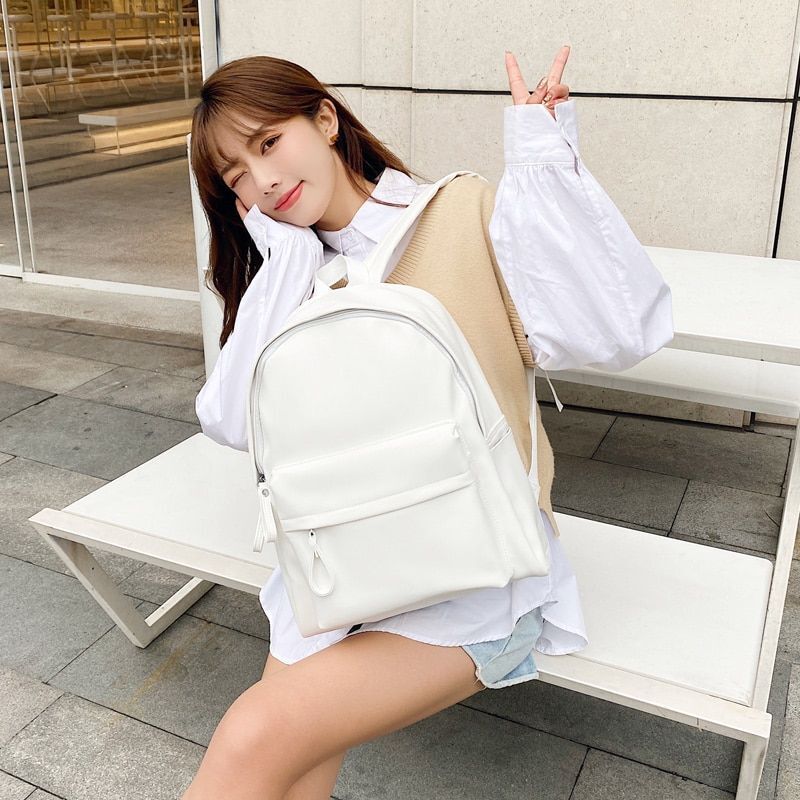 Fashion Backpack Large Leather Laptop High Quality Book Schoolbag Students 1 PC
