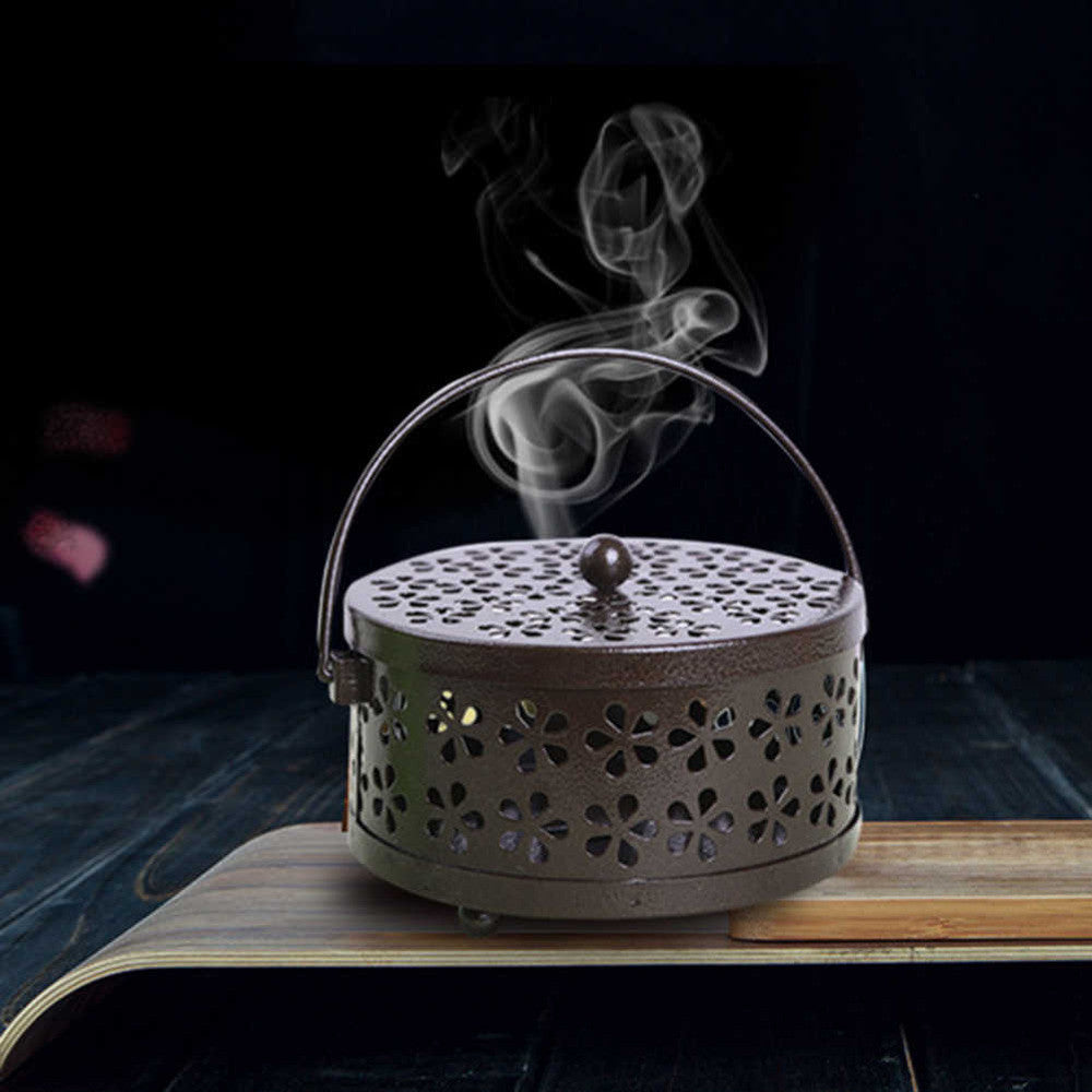 Mosquito Coil Holder, Retro Portable Mosquito Incense Burner for Home & Camping