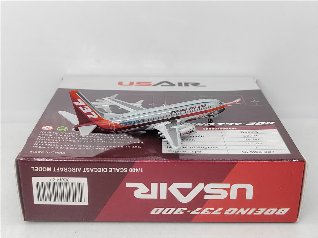 1:400 JC Wings USAIR B737-300 Passenger Airplane Diecast Aircraft Model