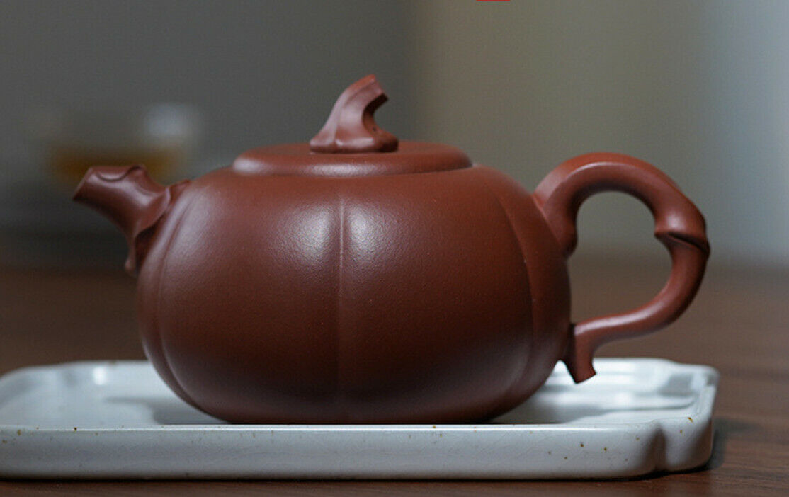 360cc chinese Yixing Handmade Zisha teapot QingShui Ni Pumpkin Gongfu Hu Tea Pot