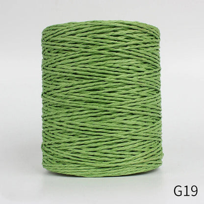 Hand Knitting Yarns 280-300M Natural Raffia Straw Colorful Crochet Threads Rolls