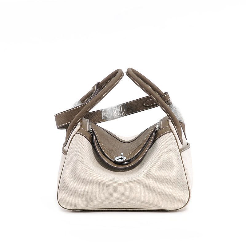 Handbag Bags Luxury Real Leather Bag Canvas Shoulder Purse 26*14*19 /30*16*21 CM