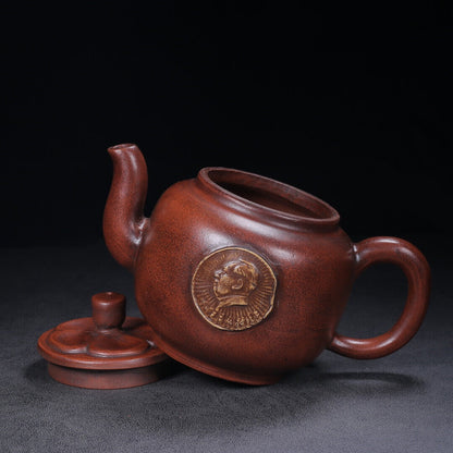 Chinese Yixing Zisha Clay Handmade Exquisite Teapot （文革壶 底款：徐汉棠）