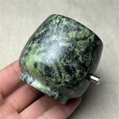 Natural Tibetan Medicinal Stone Jade Cup Strong Magnetic Handmade Drinking Cup