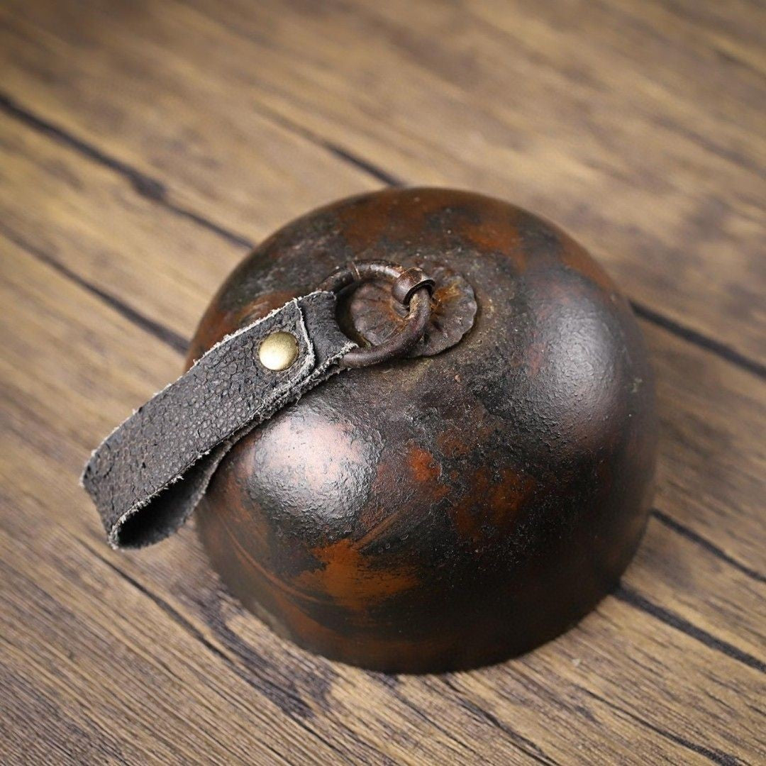 Chinese Tibetan Brass Bell 8cm Diameter Loud Sound Tibetan Craft Small Bell