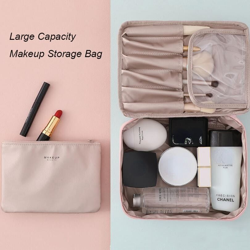 Makeup Bag Toiletries Organizer Waterproof Travel Storage Pouch Large Cosmetic