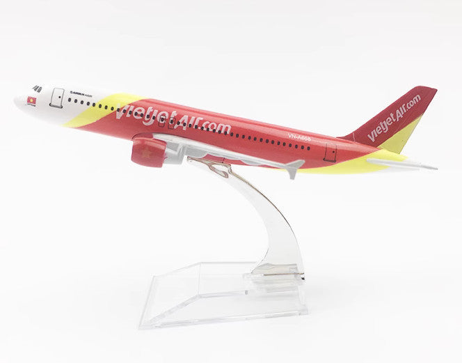 16CM Vietjet Air AIRBUS A320 Passenger Aircraft Aeroplane Diecast Airplane Model