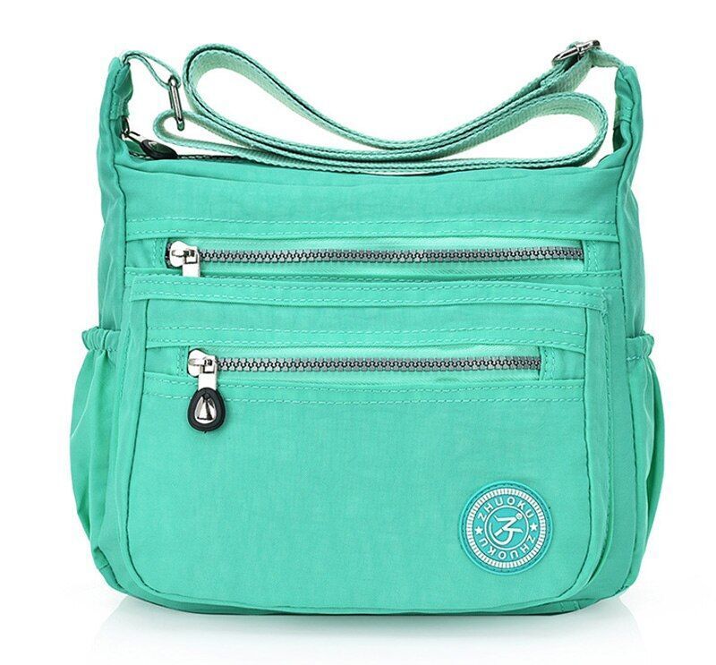 Casual Tote Nylon Shoulder Bag Polyester Fashion Solid Zipper Travel Crossbody